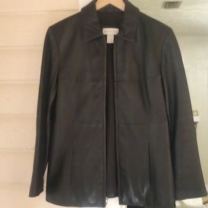 Merona small black leather jacket.
